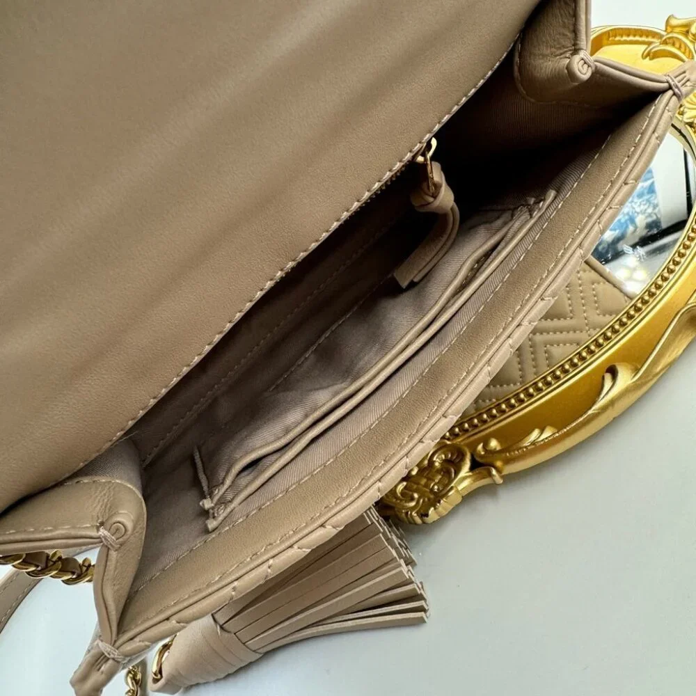 🆕 TORY BURCH 🧿 NWOT Fleming Small Convertible Shoulder Bag, Beige In Bedrock